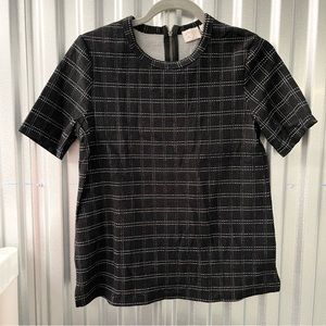 ANTHROPOLOGIE POSTCARD Short Sleeve Striped Top Size Small